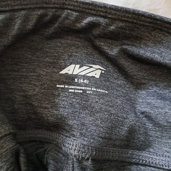 A37 Avia Leggings Womens Small (4-6) Dark Grey Stretch High Rise Workout pocket - Picture 2 of 6